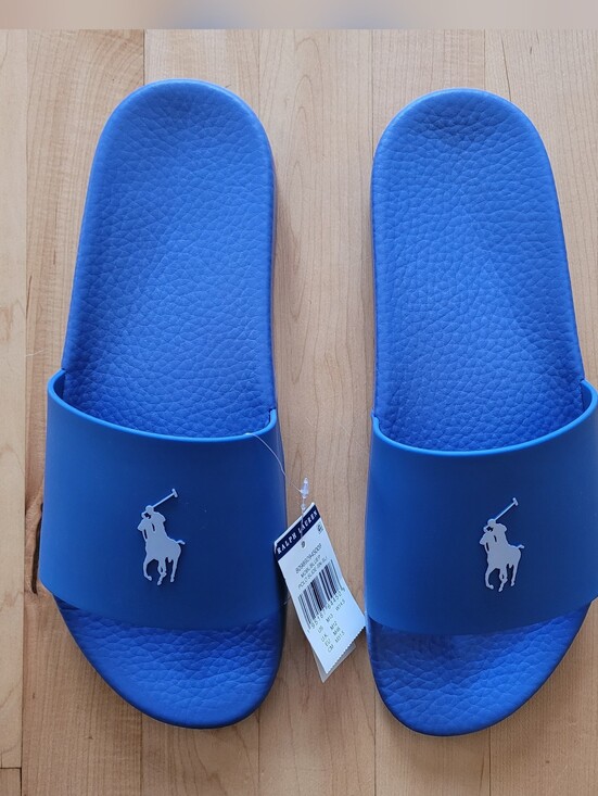 Polo Ralph Lauren Mens Big Pony Blue Slides NWT main image 6